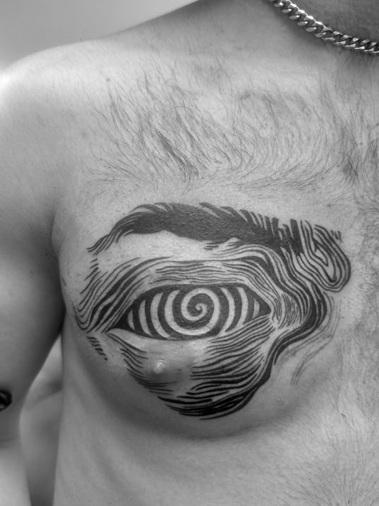 Tattoo: Swirly Eye B&W